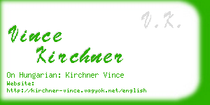 vince kirchner business card